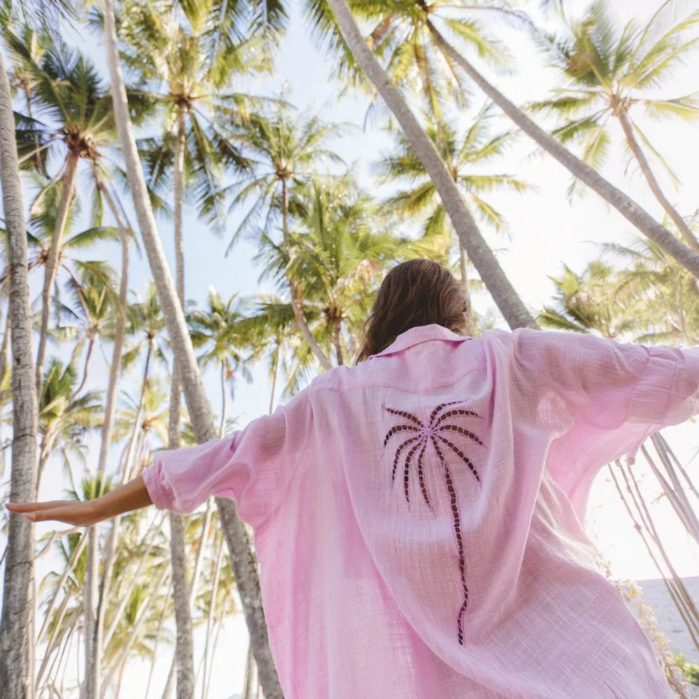 Boho Beach Shirt Dresses for Women Casual Tree Burnout Coverall Bikini Cover-ups Swimsuit Blouse Shirts Summer Robe Vestidos