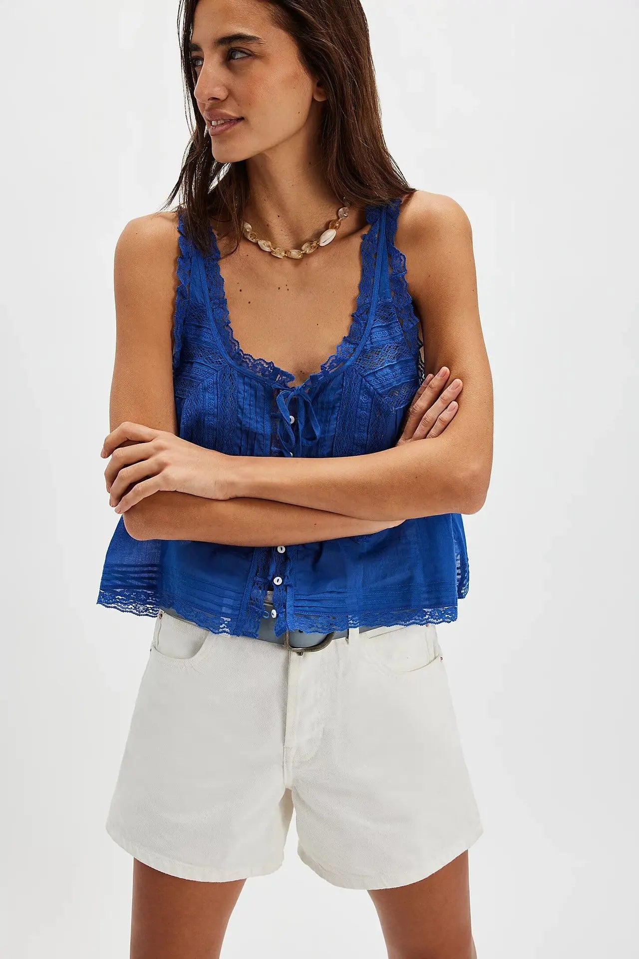 Light Cotton Splicing lace Blouses Shirts Women Sleeveless Tank Tops  Summer Boho Beach Wear  Loose Casual Ladies Blusas Camis