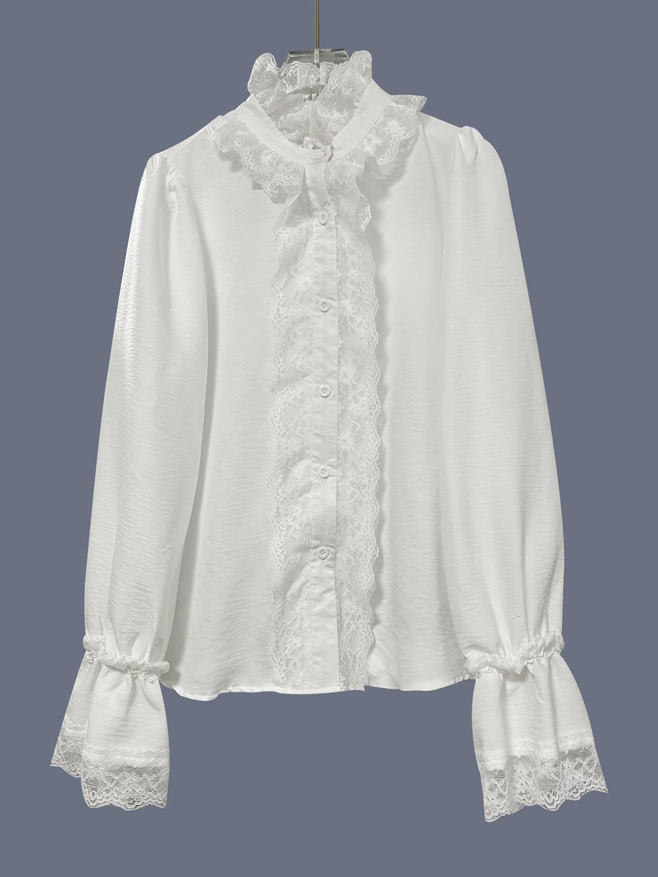 Vintage Flare Long Sleeve Blouses Shirts for Women Tops White Lace Boho Beach Blouse Ladies Shirt Spring Summer Top