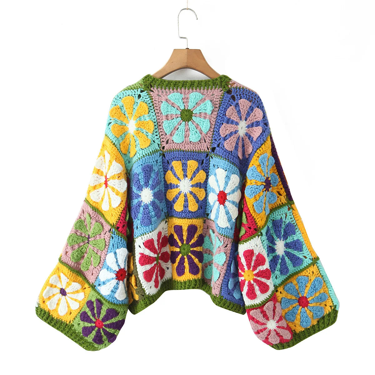 Handmade knitted Sweaters Cardigant For Women Coats Long Sleeve Jumpers Loose Oversize Autumn Warm Sweater Boho Beach Outwear