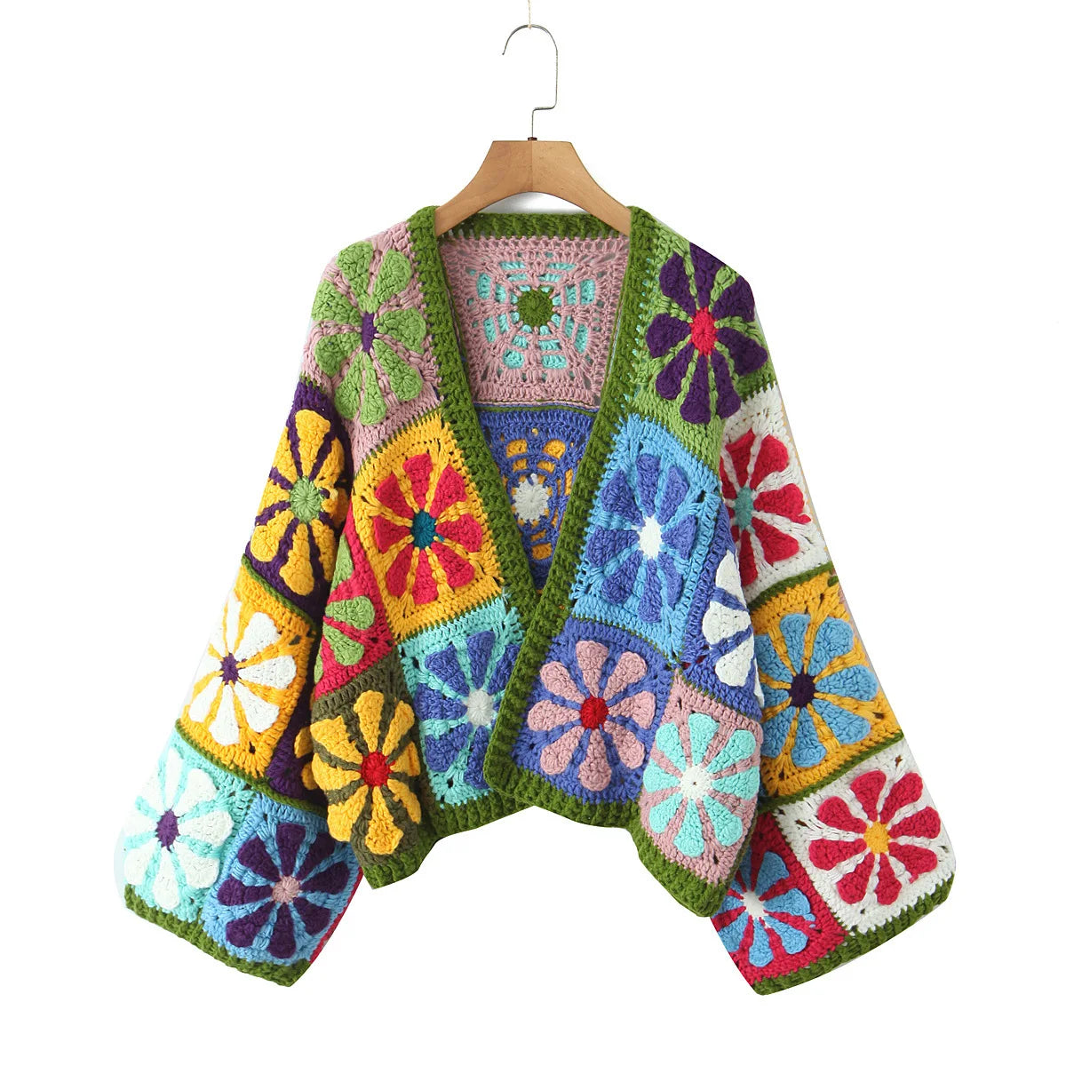 Handmade knitted Sweaters Cardigant For Women Coats Long Sleeve Jumpers Loose Oversize Autumn Warm Sweater Boho Beach Outwear