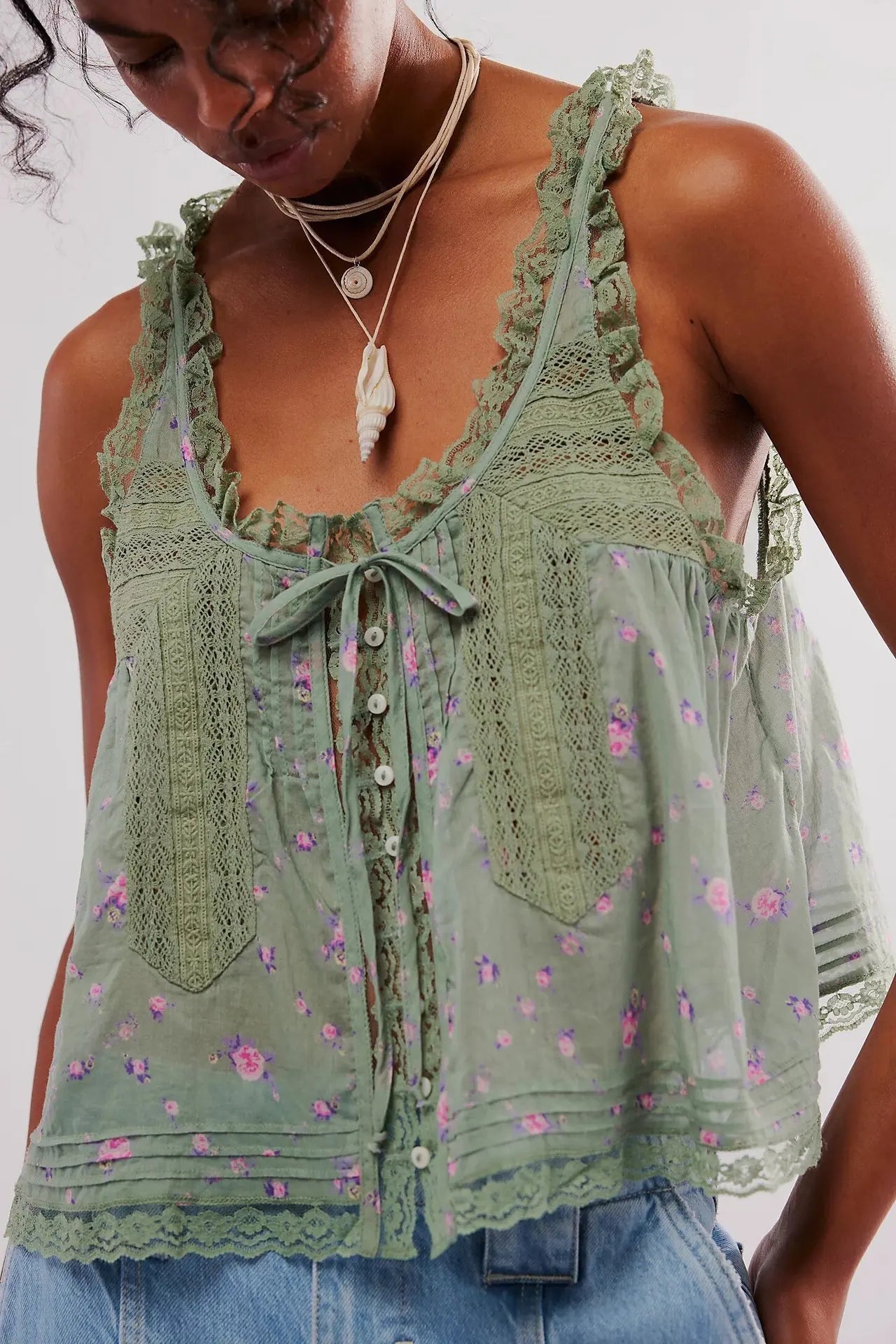 Light Cotton Splicing lace Blouses Shirts Women Sleeveless Tank Tops  Summer Boho Beach Wear  Loose Casual Ladies Blusas Camis