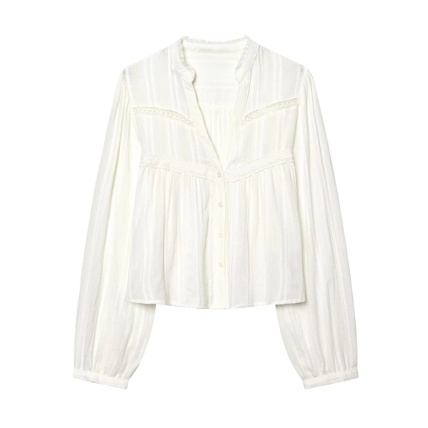 Long Sleeves Cotton White Blouses Shirts for Women Tops Vintage Loose V Neck Casual Spring Summer Blouse Boho Beach Cover-up
