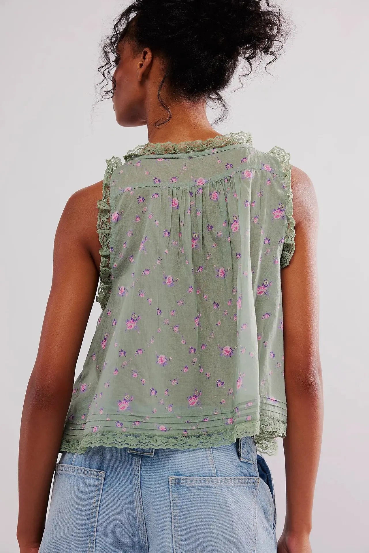 Light Cotton Splicing lace Blouses Shirts Women Sleeveless Tank Tops  Summer Boho Beach Wear  Loose Casual Ladies Blusas Camis
