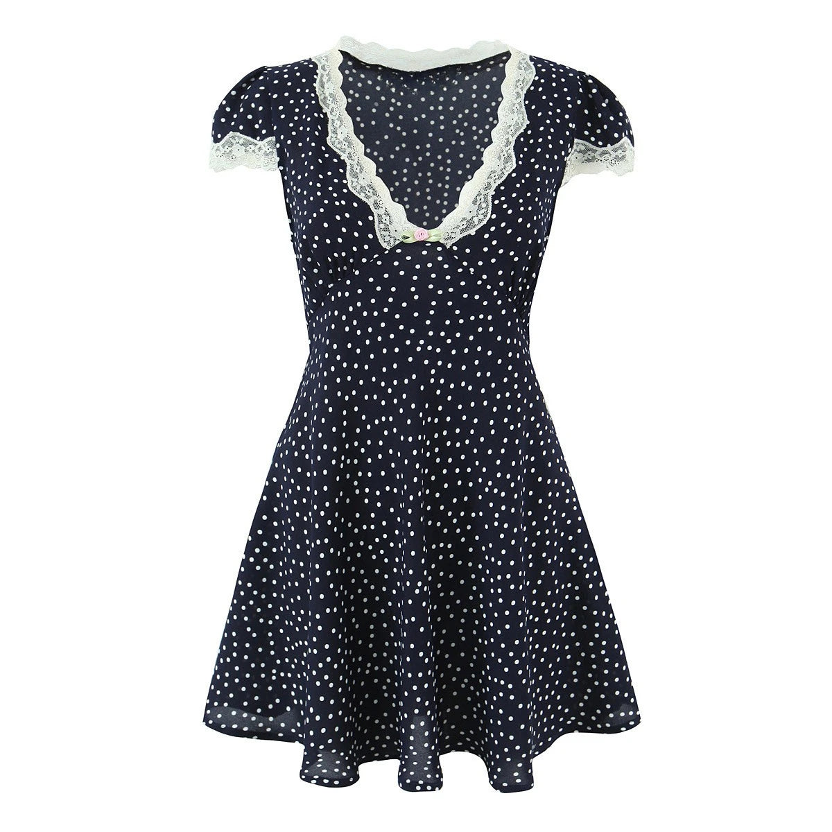 Cotton Rayon Printed Elegant Lace Long Dresses for Women Robe Vintage Sexy Slim V Neck French Style Summer Dress Ladies Vestidos
