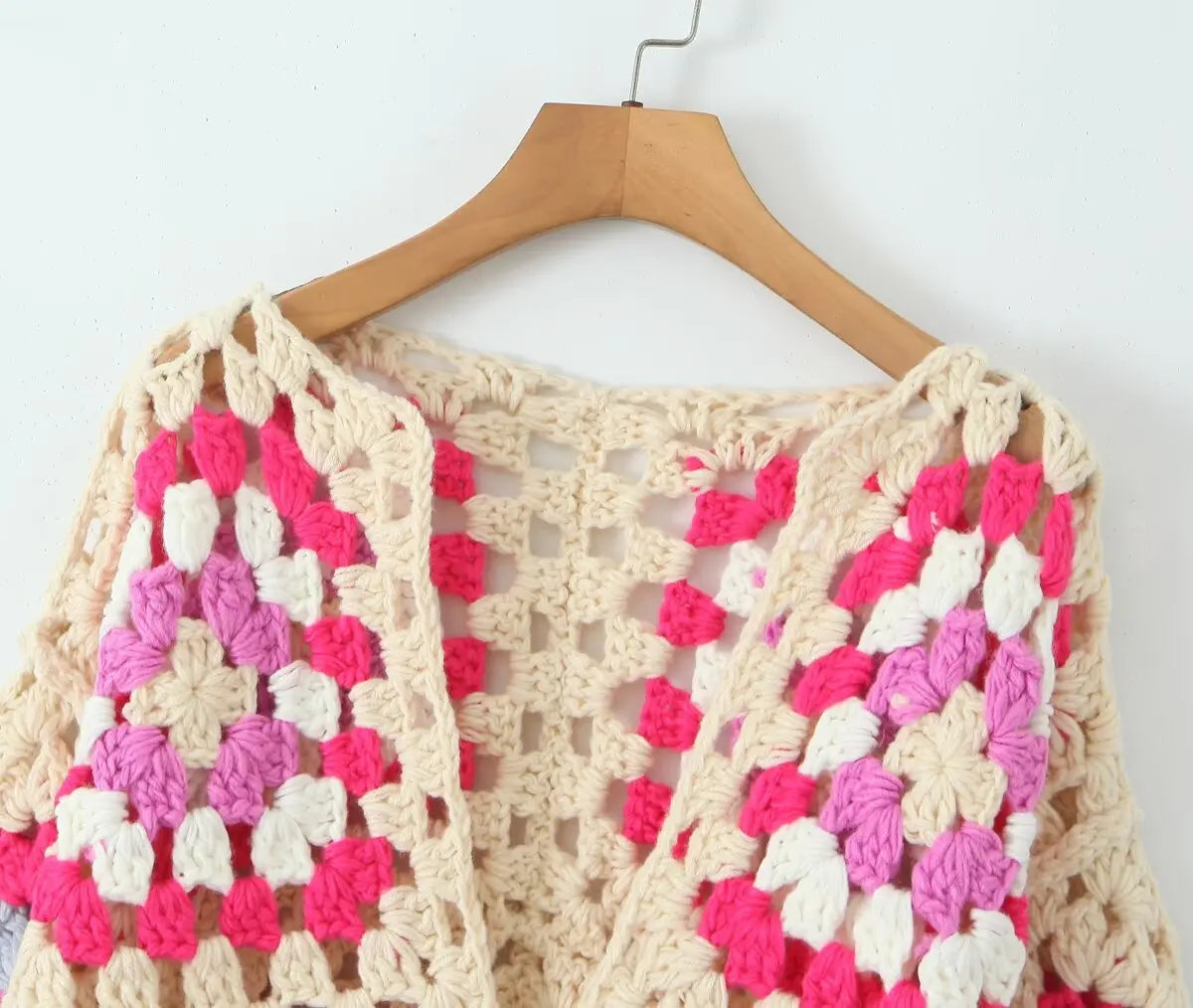 Handmade Crochet Hollow Out Sweater Robe For Women Cardigan Long Sleeve V Neck Oversized Autumn Winter Sweaters Pull Jumper Boho