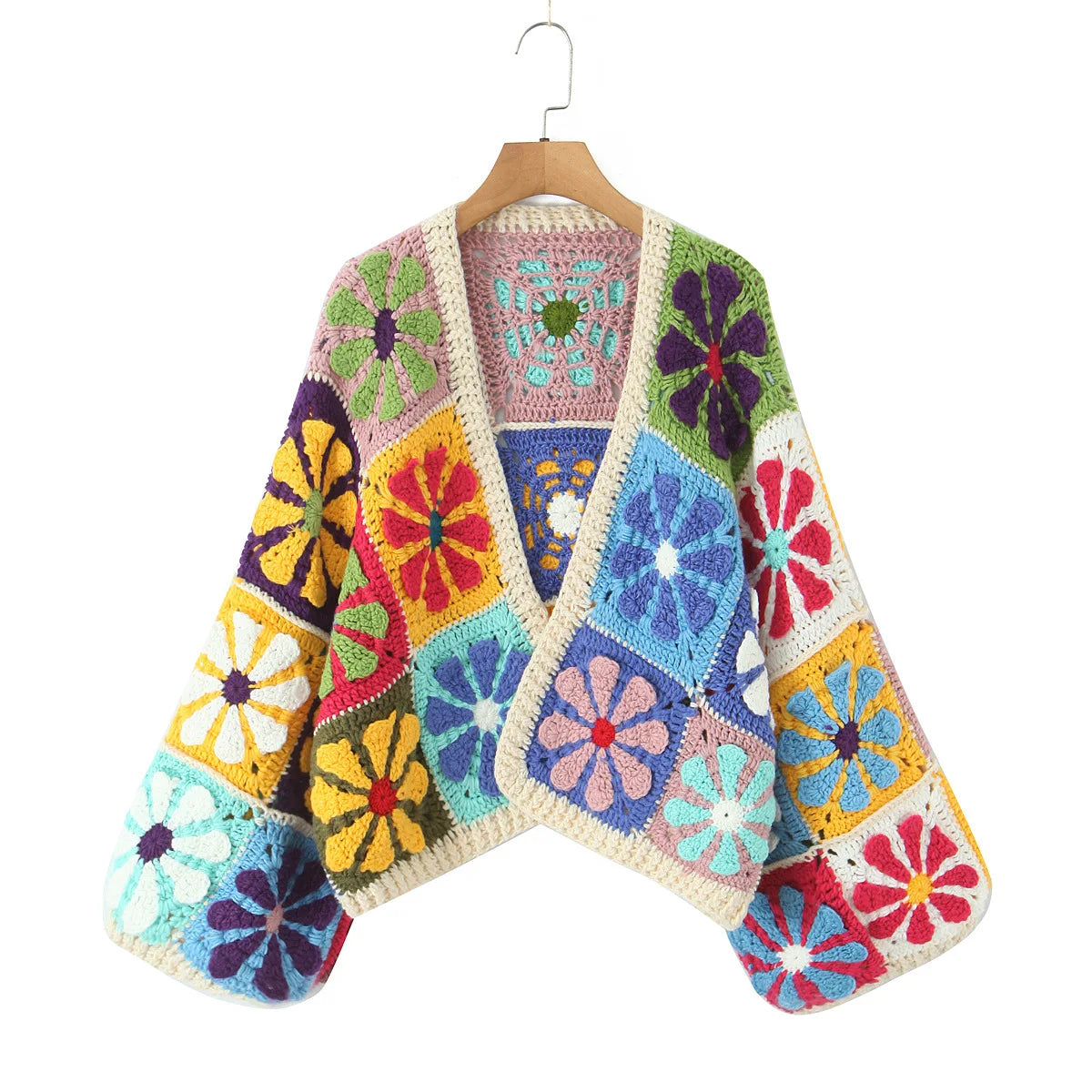 Handmade knitted Sweaters Cardigant For Women Coats Long Sleeve Jumpers Loose Oversize Autumn Warm Sweater Boho Beach Outwear