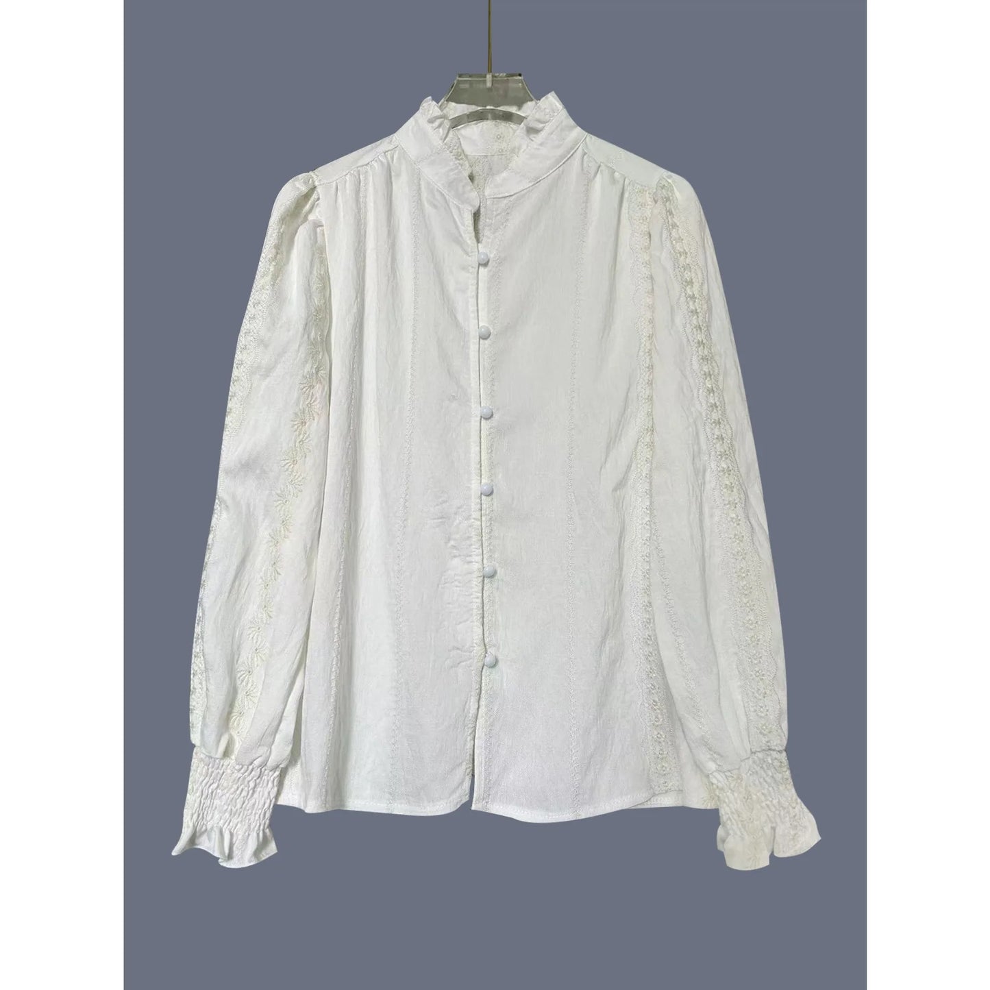 Floral Embroidery Blouses Shirts for Women Gypsy Vintage Puff Long Sleeves Blouse Spirng Summer Boho Beach Blusas Ladies Shirt
